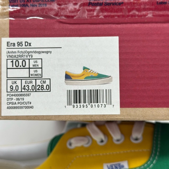 Vans Green and Yellow Sneakers - Picture 9 of 9